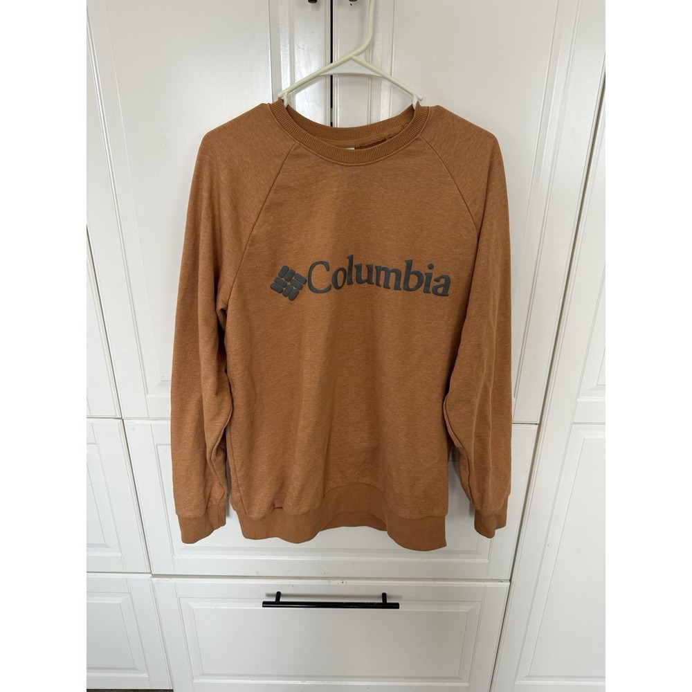Men's Columbia Rust/Orange Long Sleeve Sweatshirt Crew Neck Size M Nice